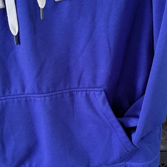 Under Armour Sweatshirt Men's Size Medium Hoodie Loose Fit Blue and White Logo - Picture 6 of 13